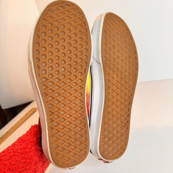 Vintage Vans Old Skool Flame Print Sneakers Women's 8 y2k skate cyber - Picture 9 of 11